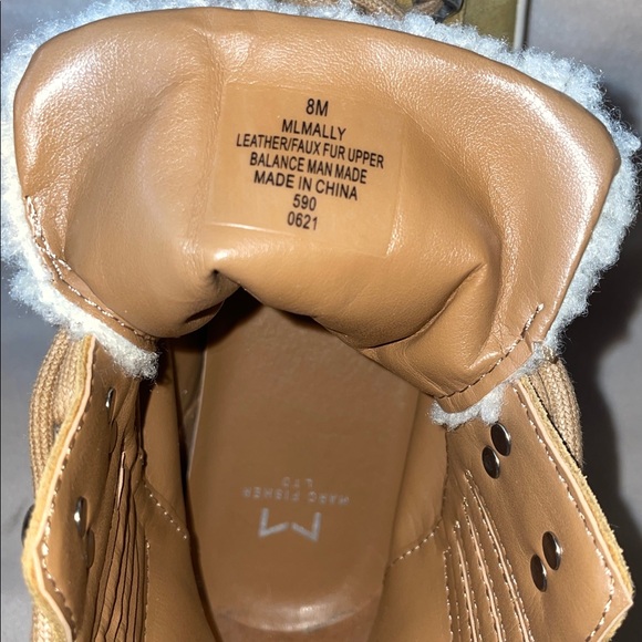 NWOT MARC FISHER Tan High-Top Sneakers with White Accents.  Size 8M. - Picture 8 of 9